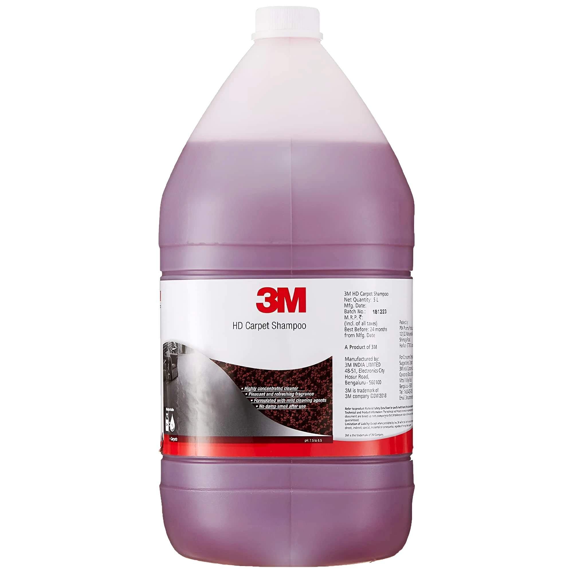 3M Heavy Duty Carpet Shampoo, Upholstery Cleaning Liquid, Remove Stains & Damp Odors, Non Harsh Chemicals, Clean and Sanit...