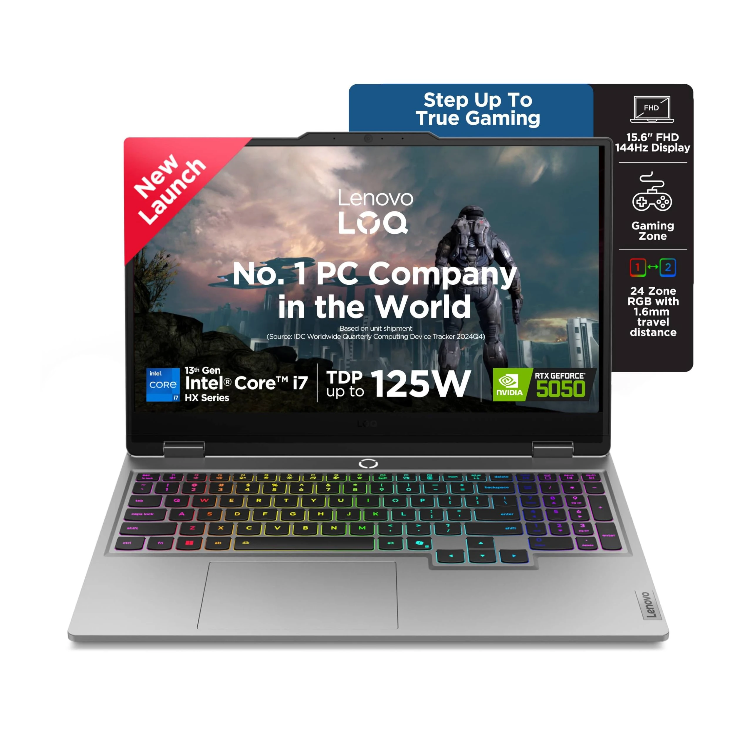 Lenovo LOQ, 13th Gen Intel Core i7 13700HX, RTX 5050-8GB, 16GB RAM, 1TB SSD, FHD, 15.6"/39.6cm, 144Hz, Wind...