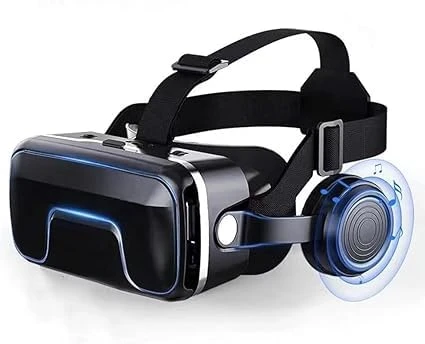 Drumstone 3D VR Headset Viewing Glasses for 3D Audio & Video, Movie & Game Display Cell Phone VR Headset with Headpho_Devi...