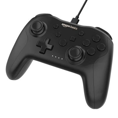 Amazon Basics USB Gamepad with Turbo Mode | Dual Vibration | PS3 & PC Support | X Input & Direct Input | Wi...