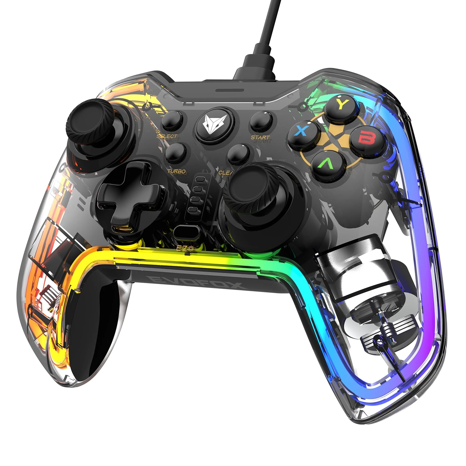 EvoFox Elite X RGB Wired Gaming Controller for PC with 2 Programmable Macro Back Buttons, Adjustable Dual Vibration Motor...