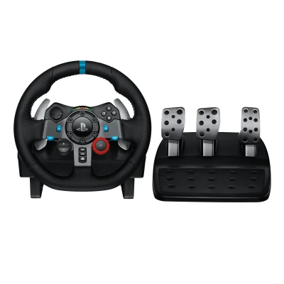 Logitech G29 Driving Force Racing Wheel and Floor Pedals, Real Force Feedback, Stainless Steel Paddle Shifters, Leather St...