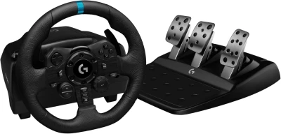 Logitech G923 Racing Wheel and Pedals, TRUEFORCE Feedback, Responsive Driving Design, Dual Clutch Launch Control, Genuine ...
