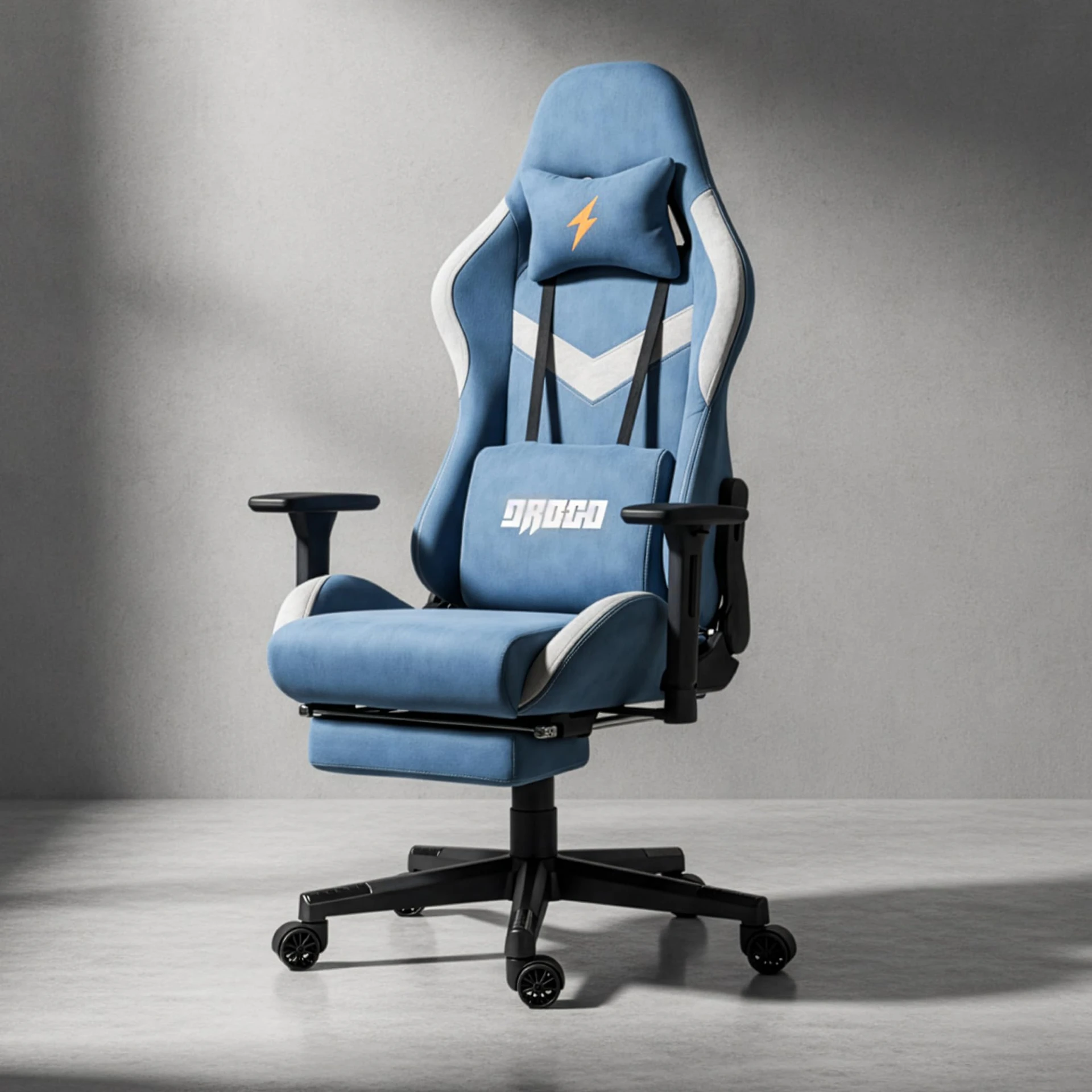 BAYBEE Drogo Evolved Ergonomic Gaming Chair with Footrest,Breathable Fabric,Adjustable Seat&3D Armrest|Hea...