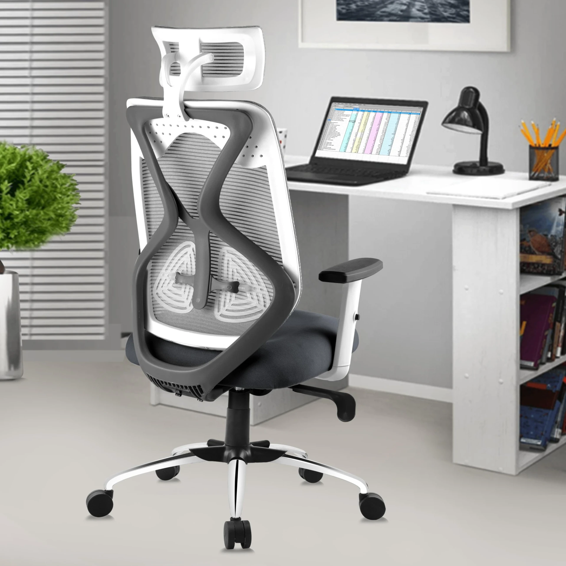 ASTRIDE Ergofit Ergonomic Office Chair for Home | 3-Years Warranty | 2D Headrest, Adjustable Arms & Lumbar Support | Tilt ...