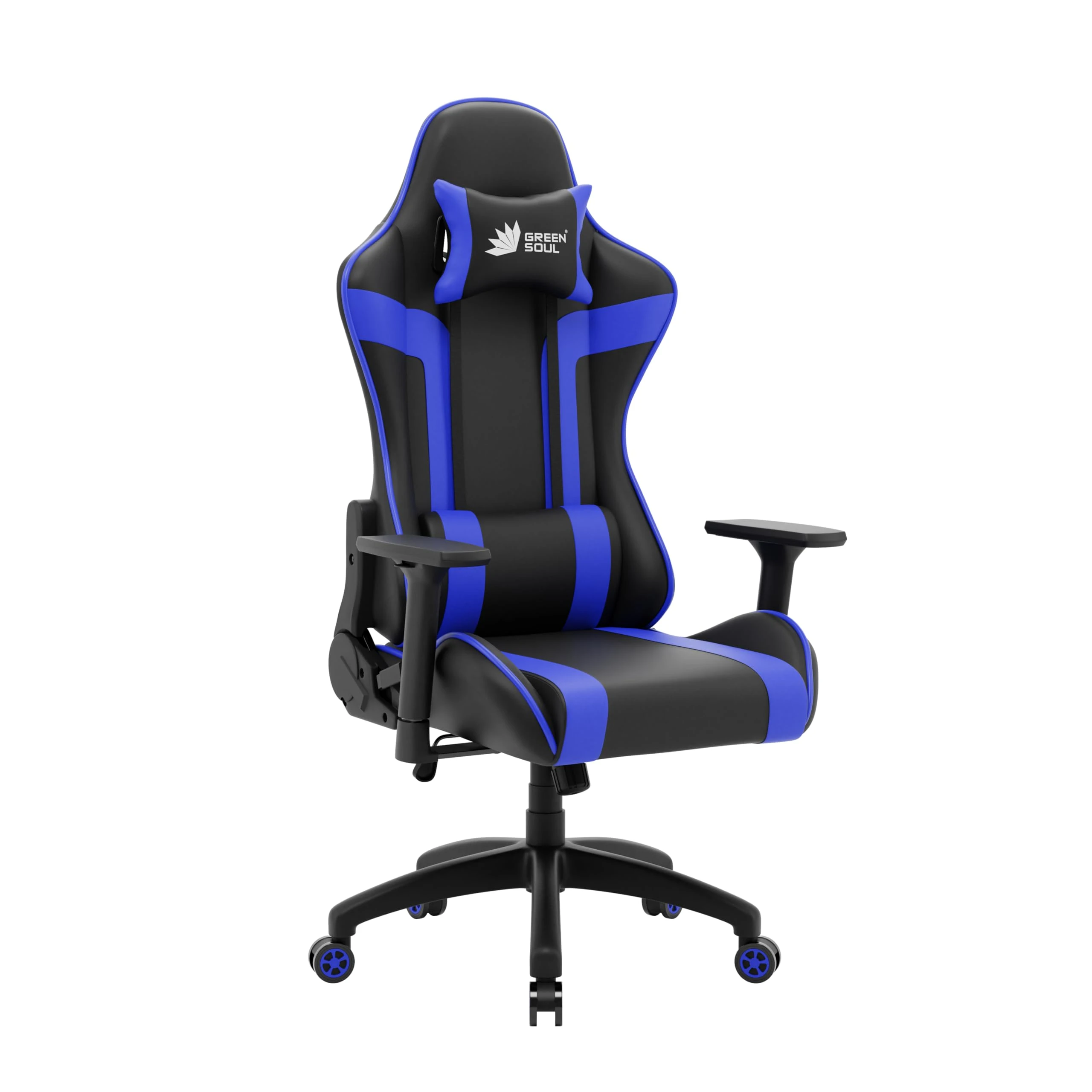 Green Soul Raptor 2.0 Racing Edition Ergonomic Gaming Chair with Premium PU Leather, Adjustable Neck & Lumbar Pillow,3D Ad...