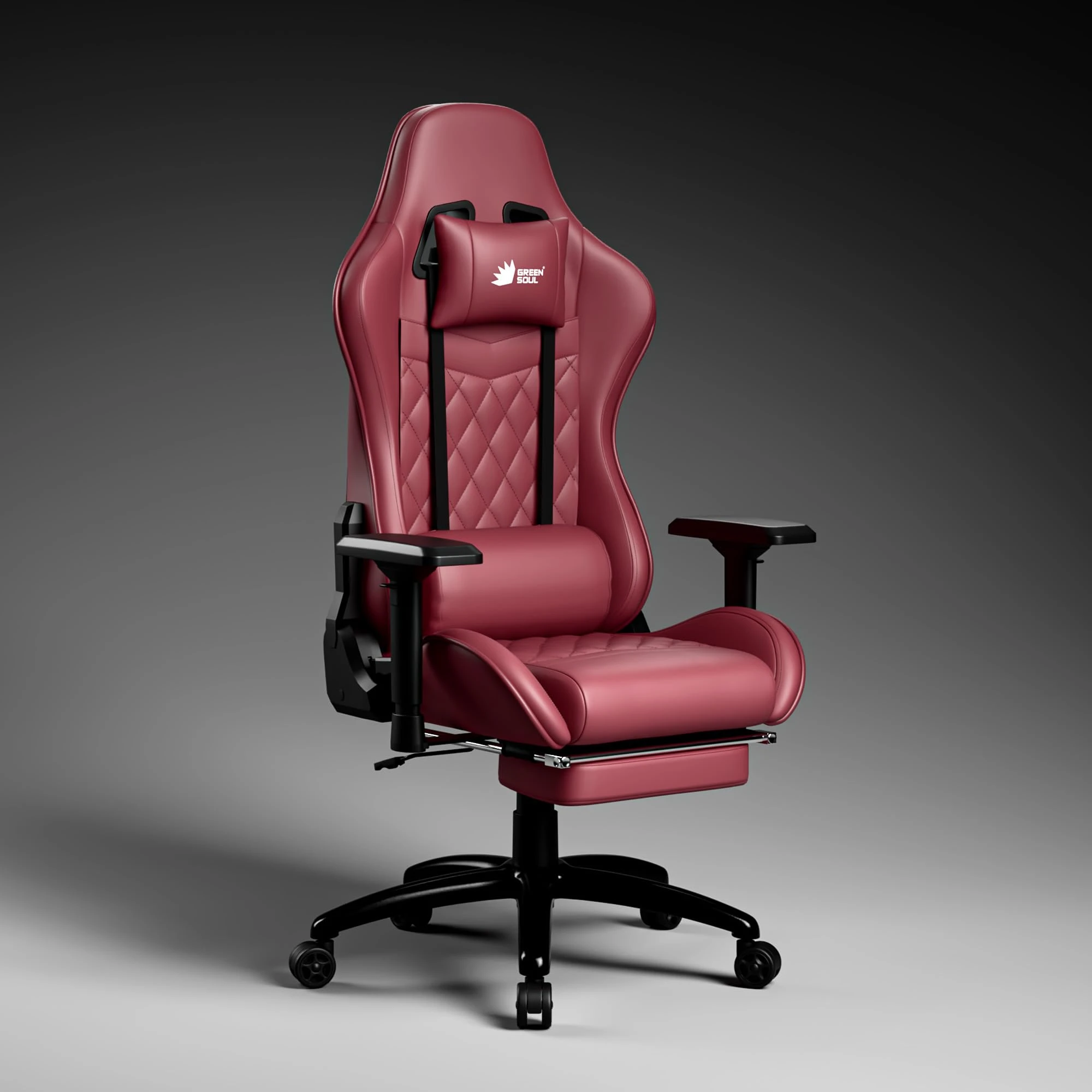 Green Soul Ghost (2026 Edition) Gaming Chair, Premium PU Leatherette Upholstery with Diamond Stitching | 4D Armrest, Footr...