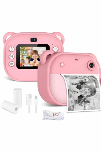 MAMAMORO Camera for Kids with Print | Kid Digital Camera for Photography & Videography with Color Display - Includes 2 Pap...