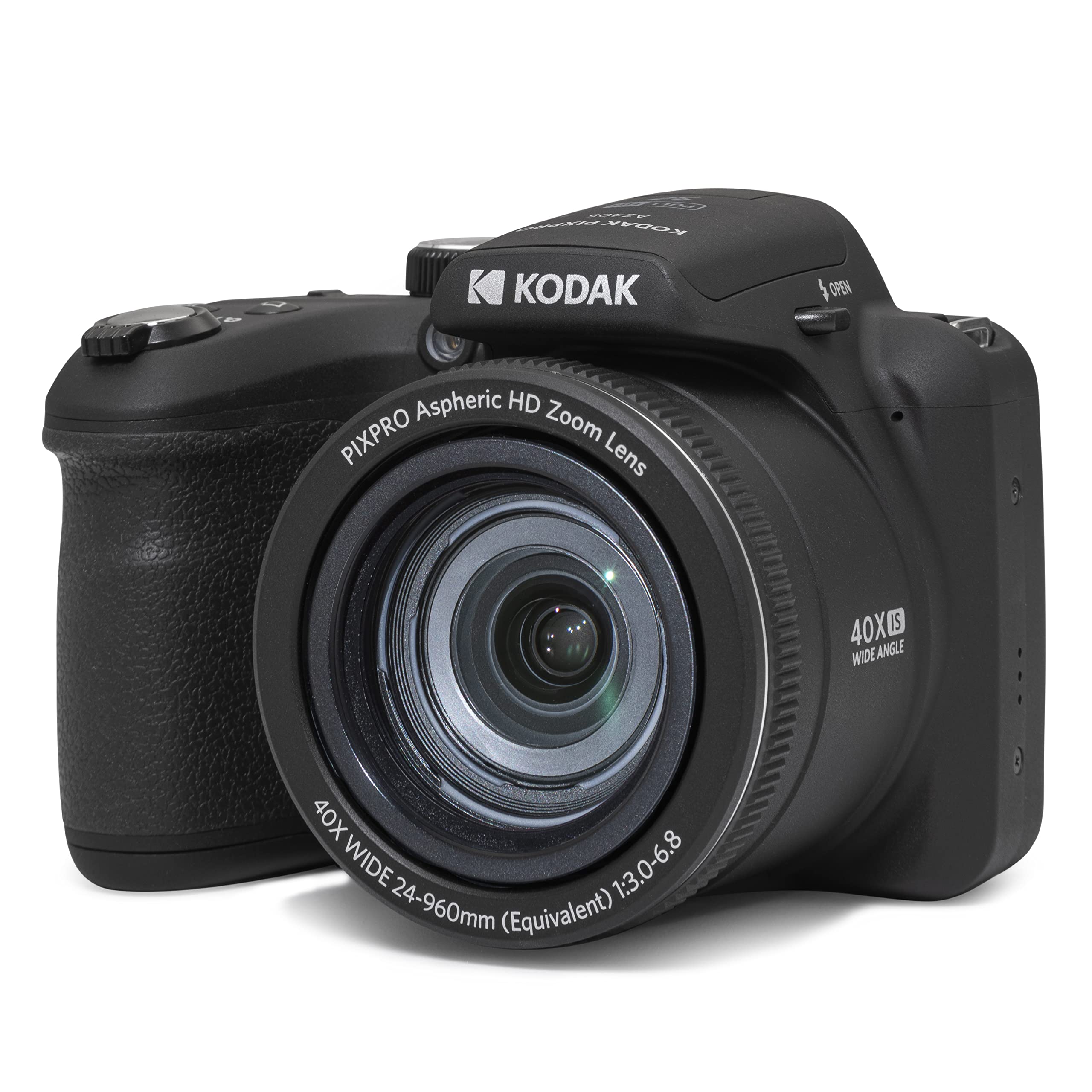 KODAK PIXPRO AZ405-BK 20MP Digital Camera 40X Optical Zoom 24mm Wide Angle Lens Optical Image Stabilization 1080P Full HD ...
