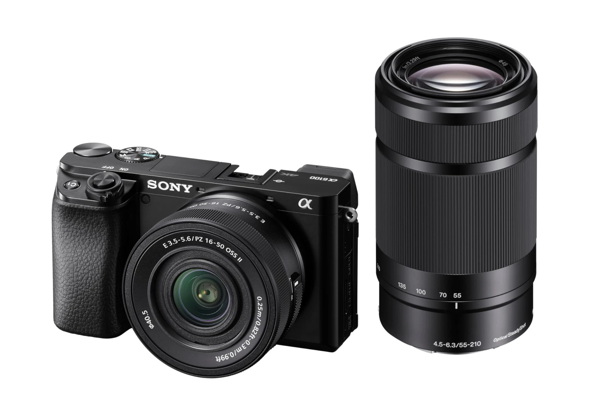 Sony New Alpha ILCE-6100X (Previously ILCE-6100Y) with Upgraded SELP1650 (Ver 2) Power Zoom Lens + SEL55210 Lens | 24.2 MP...