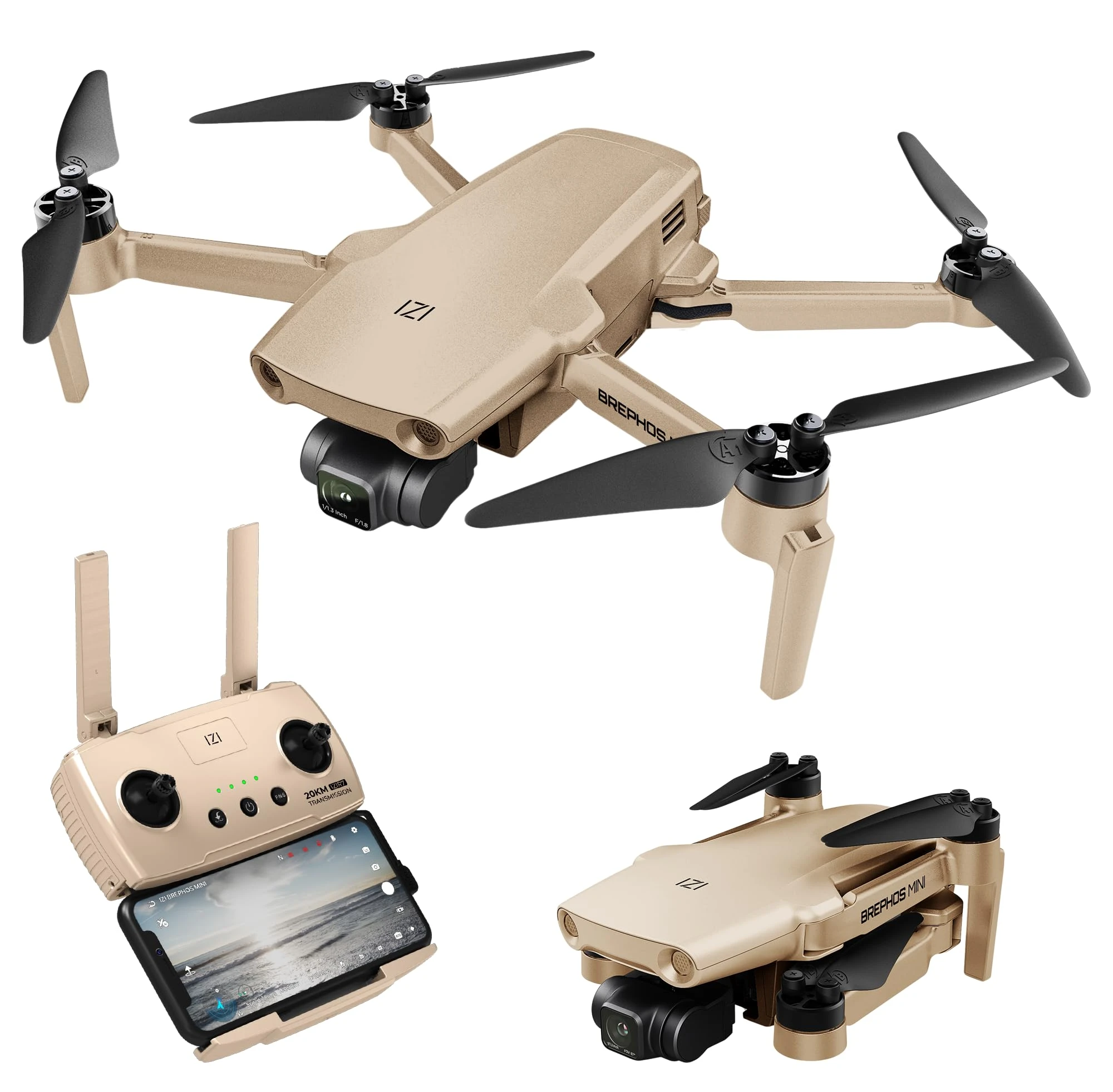 IZI Brephos Mini Nano Drone with 4K HDR Camera, Weighing Under 249g, 20km IZI R7 Transmission, True Vertical Shooting, Adv...
