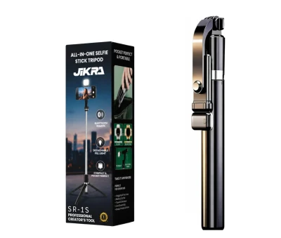 Selfie Stick Tripod 67 Centimeter Long with Bluetooth Remote & Stable Base – 3-in-1 Multifunctional Design for Selfies, Vl...