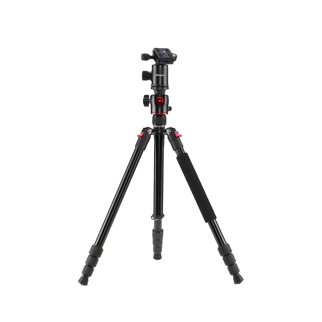 Simpex 540 Heavy Duty Professional Aluminium Tripod Cum Monopod Stand | 4-Section Height Adjustment | 7kg M...