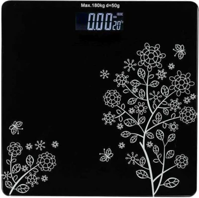 UMANATH with DB India Electronic Thick Tempered Glass LCD Display Digital Personal Bathroom Health Body Weight Weighing Sc...