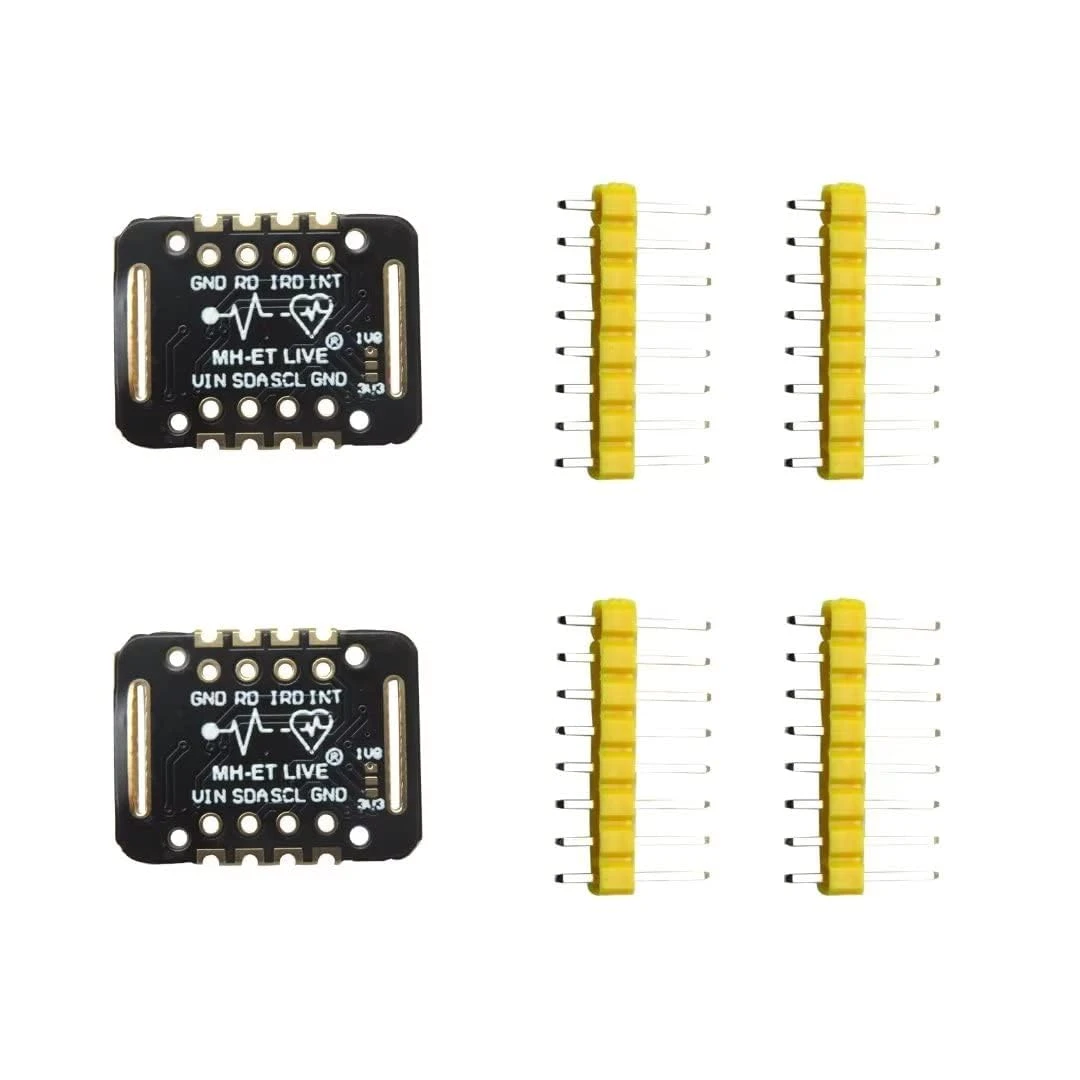 MAX30102 Oximeter Sensor Pack of 2, Integrated Heart Rate Monitor Module for Wearable Devices, Health Monitoring Systems, ...