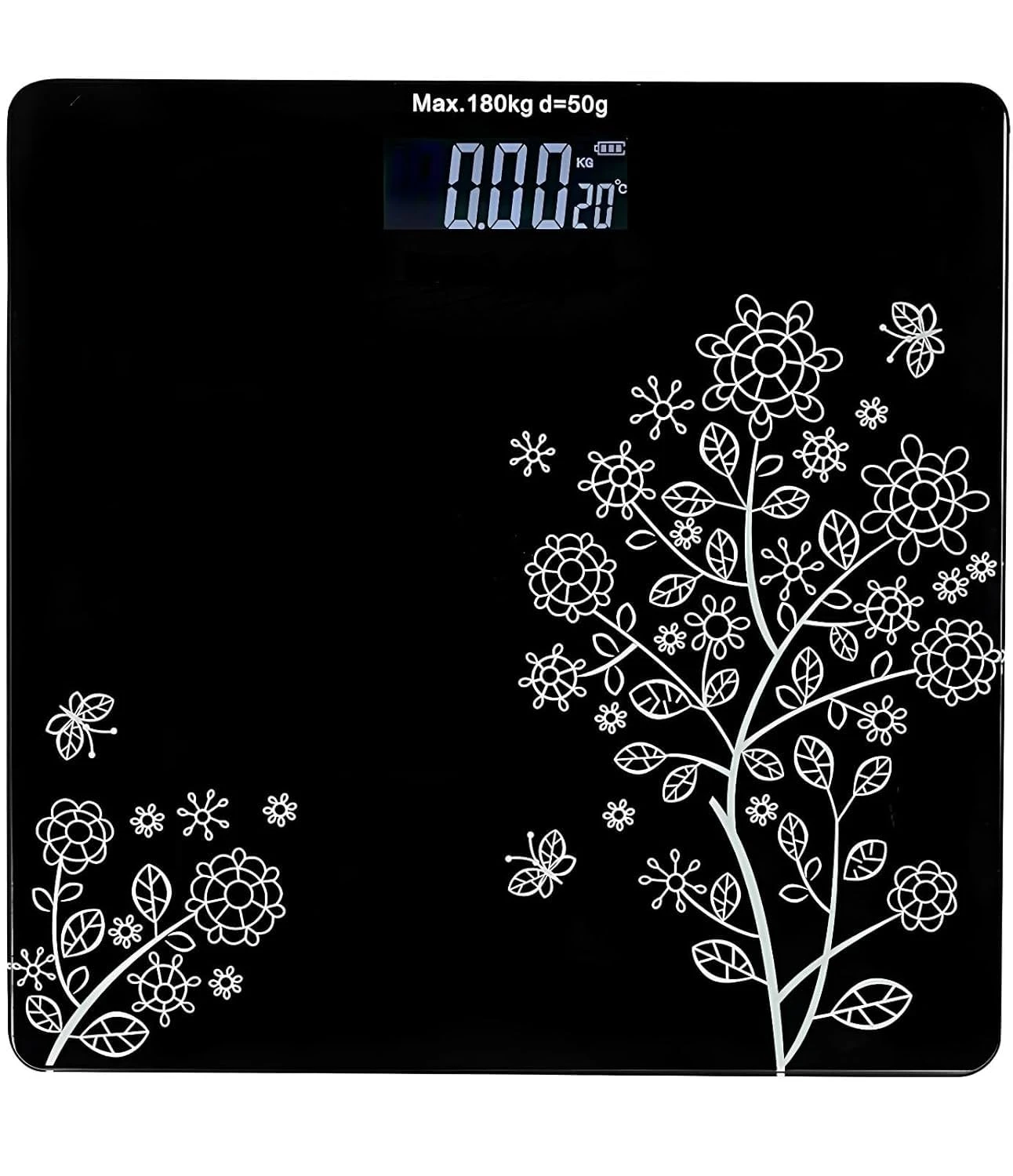UMADEV with DB India Electronic Thick Tempered Glass LCD Display Digital Personal Bathroom Health Body Weight Weighing Sca...