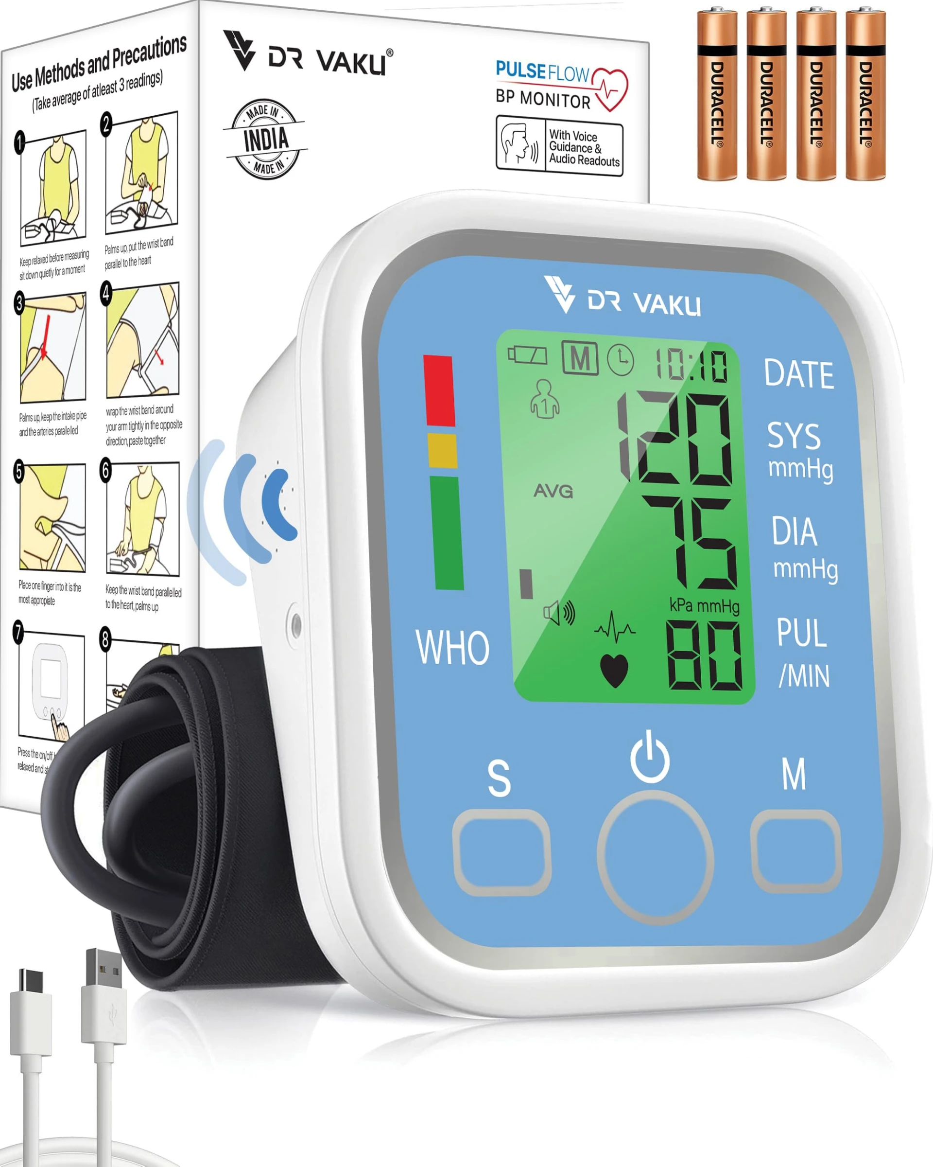 DR VAKU® BP Monitor Fully Automatic Blood Pressure Machine to Check Digital Accurate Level for Home Monitor...