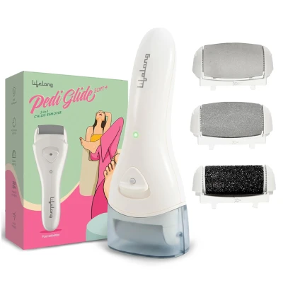Lifelong Callus Remover for Feet Electronic with 3Heads |Rechargeable Foot Scrubber for Dead, Hard Skin Remover |Waterproo...