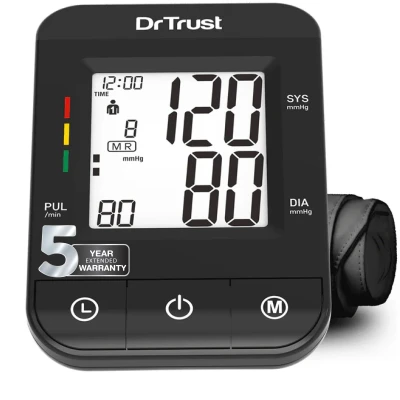 Dr Trust (USA) Fully Automatic Comfort Digital Blood Pressure BP Monitor Machine with Mdi Technology (Black)