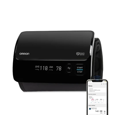 Omron Smart Elite+ HEM 7600T Tubeless 360° Accurate Arm Digital Blood Pressure Monitor With Intellisense Te...