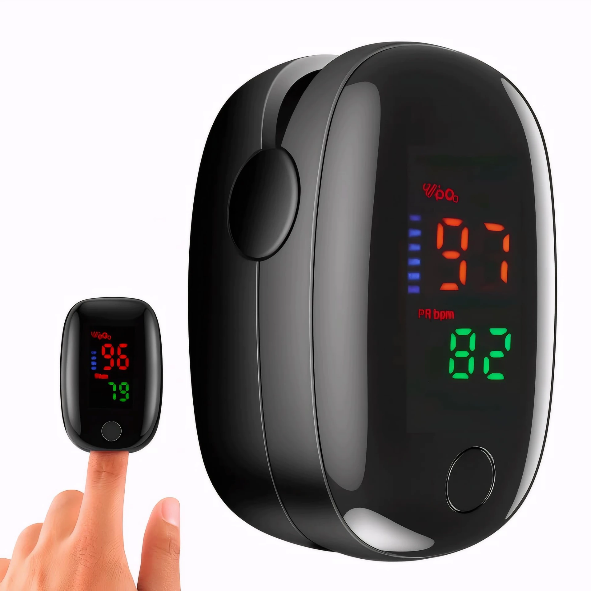 KIAAN ENTERPRISES Finger Tip Pulse Oximeter with LED Display – SpO2 Oxygen Saturation & Pulse Rate Monitor | Portable Digi...