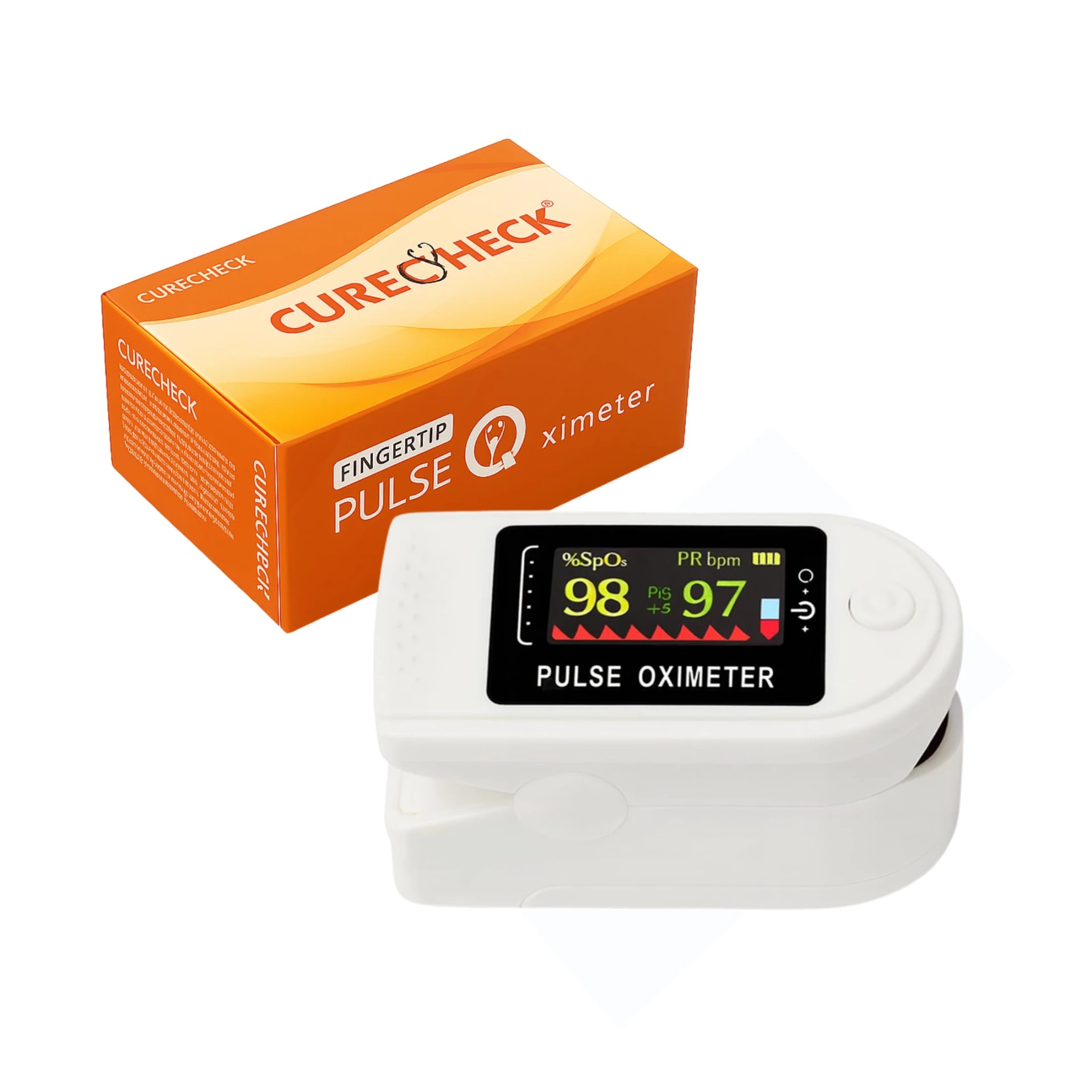 CURECHECK White Premium 303 Fingertip Pulse Oximeter | Blood Oxygen Saturation Monitor Fingertip, SpO2 Fingertip Monitor |...