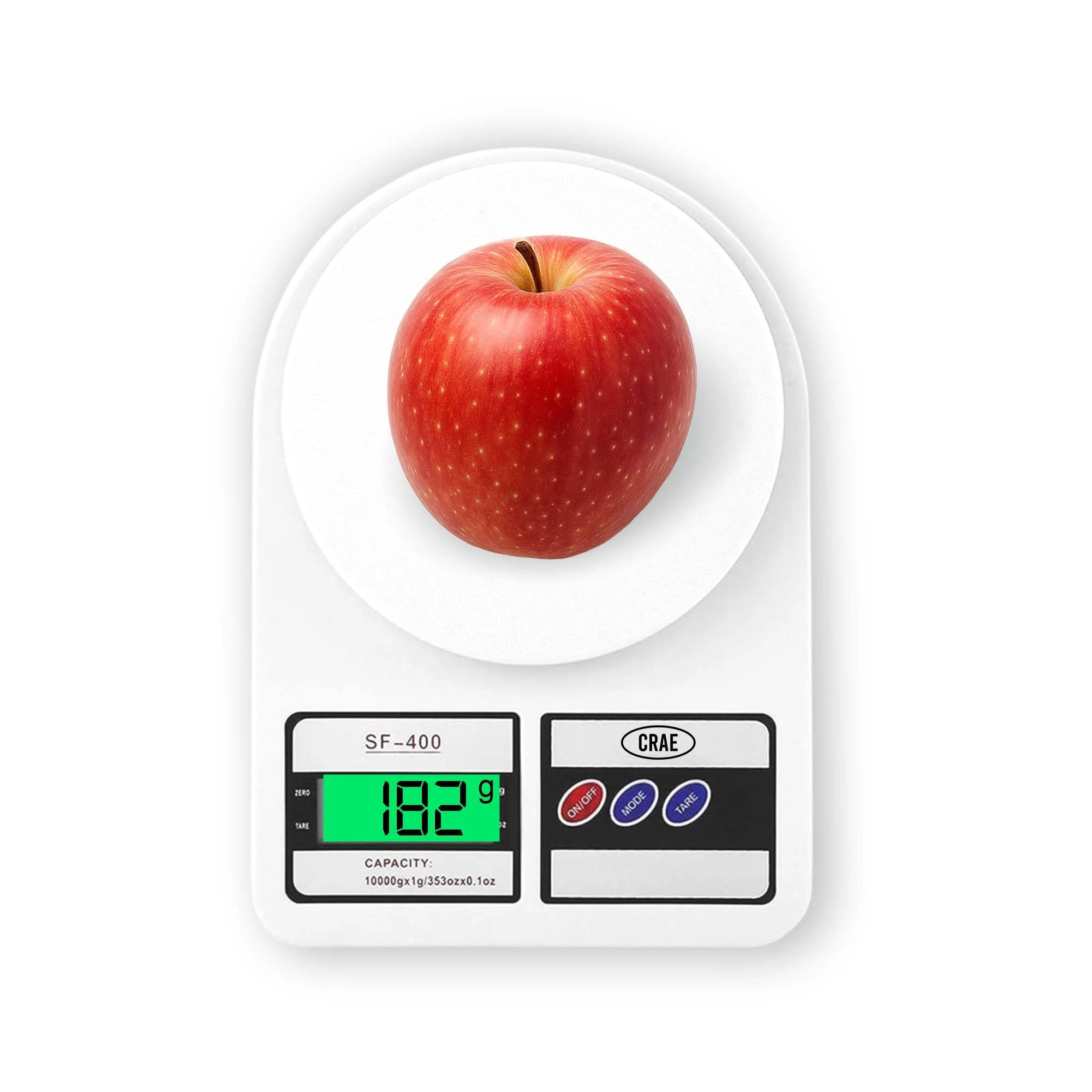 CRAE SF-400 Digital Kitchen Weighing Scale | 10Kg x 1g Precision | 1 year (6+6 months) warranty | Food Scale with LCD Disp...