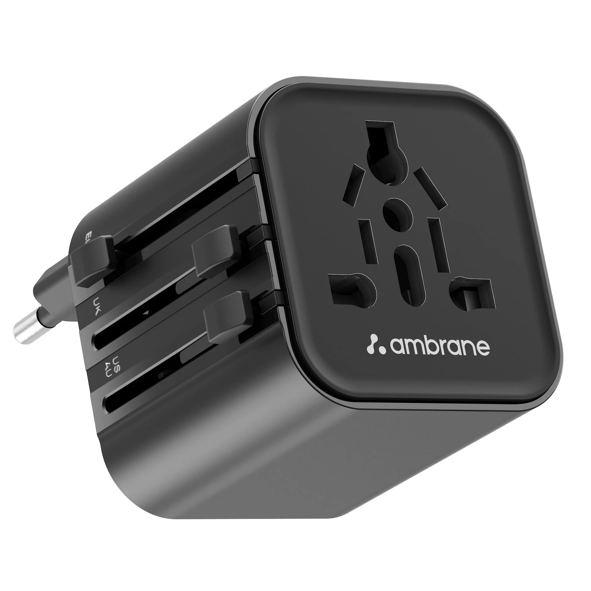 Ambrane Universal Travel Socket, International All in One Worldwide Travel Adapter Socket with 2500W High P...