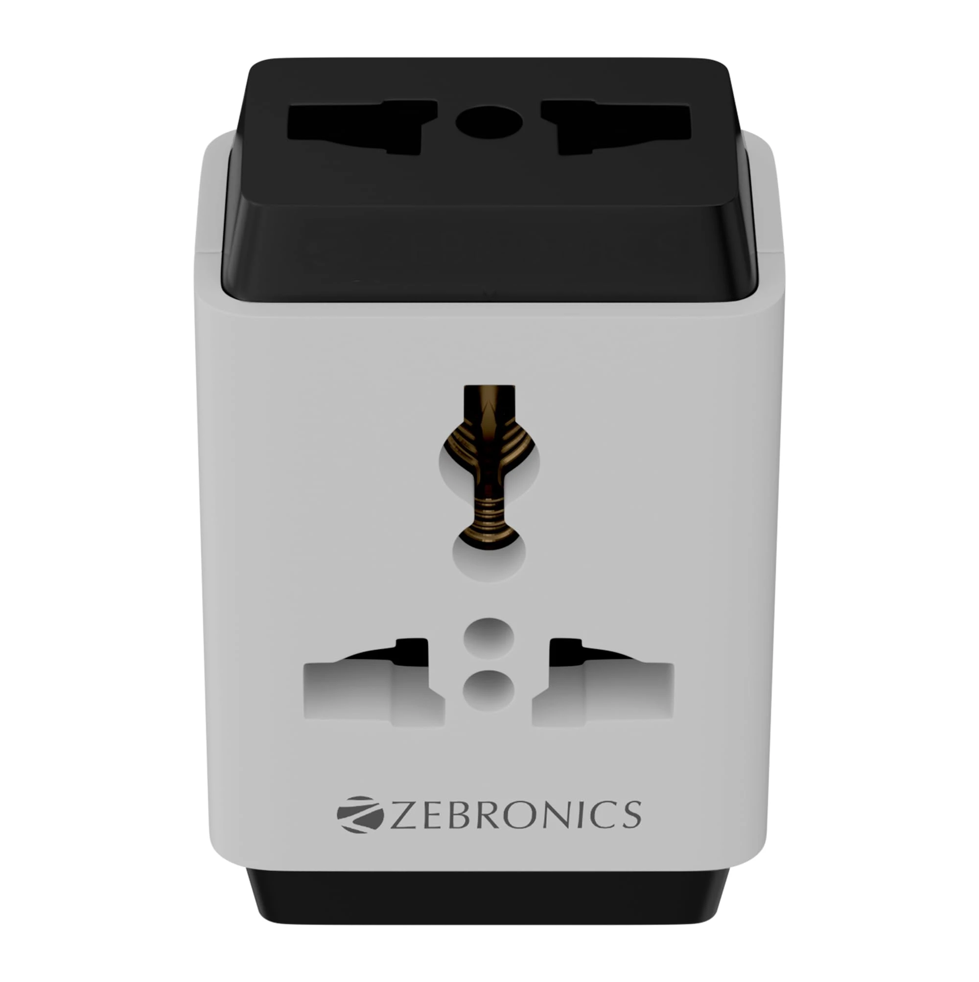 Zebronics 3 Pin Multiplug Travel Adapter With Universal Socket | 1440 Watts | 6 Amps | Compact & Durable Converter Plug fo...