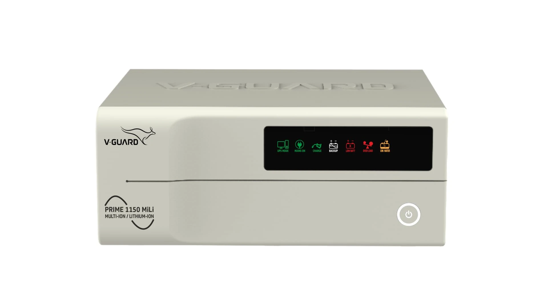 V-Guard Prime 1150 Mili Inverter for Home, Office & Shop | 1000VA / 12V Pure Sine Wave | Multi-Ion & Lithiu...