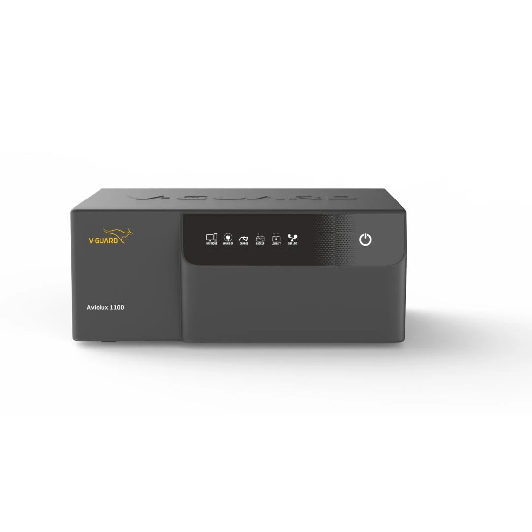 V-Guard Aviolux 1100 Square Wave 950VA Inverter for Home, Office and Shop | Easy Installation | Reliable Power Backup | 3-...