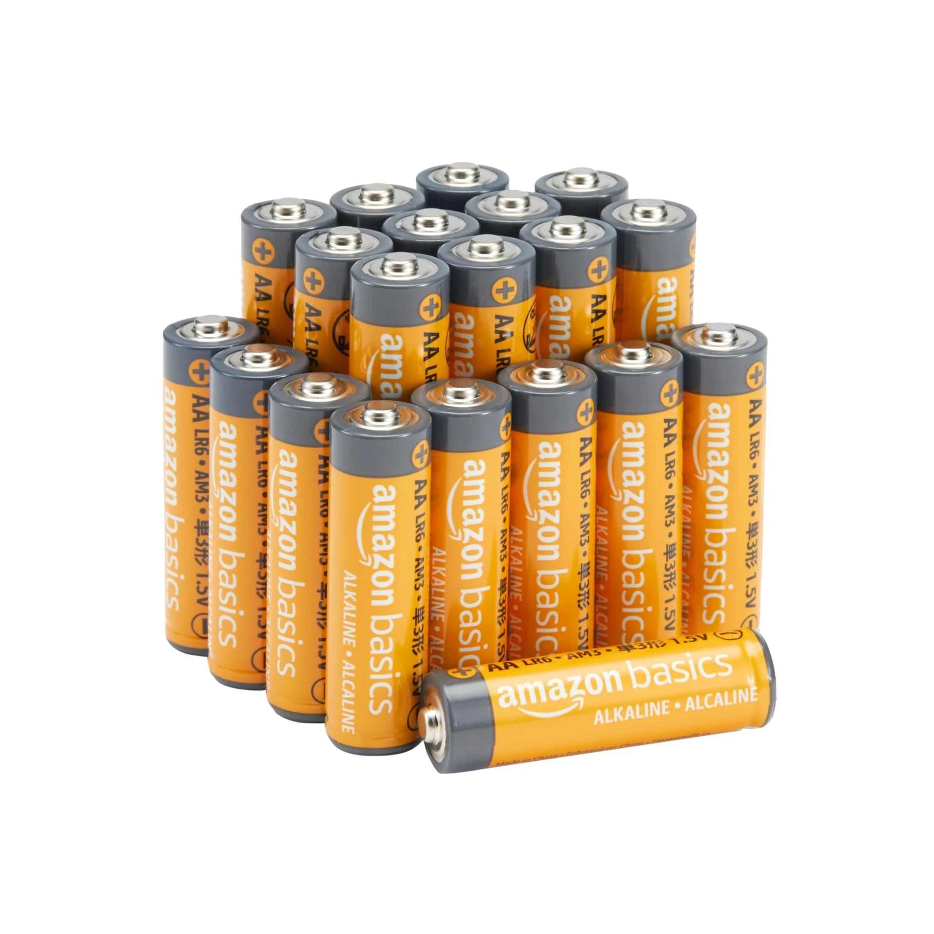AmazonBasics AA Performance Alkaline Non-rechargeable Batteries (20-Pack) - Packaging May Vary