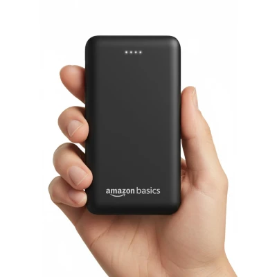 Amazon Basics Power Bank, 27000mAh, 100W, 3 Ports, USB Type-C, Black