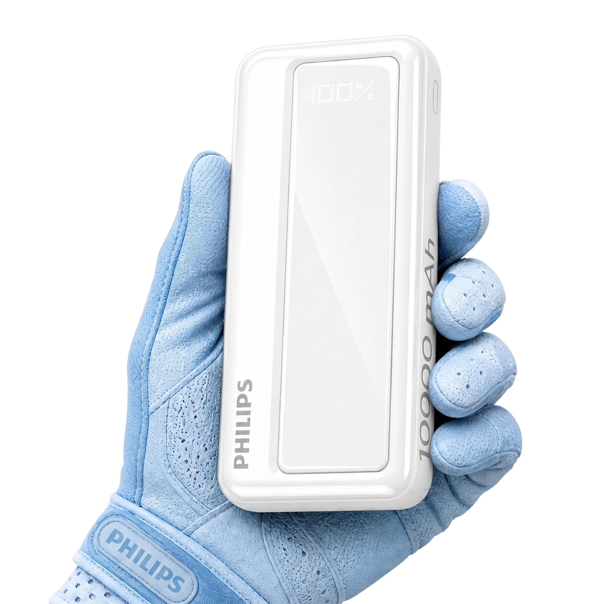 Philips 10000mAh 22.5W Fast Charging Power Bank (Alba White) with Digital LED Display | Type-C & USB-A Inpu...