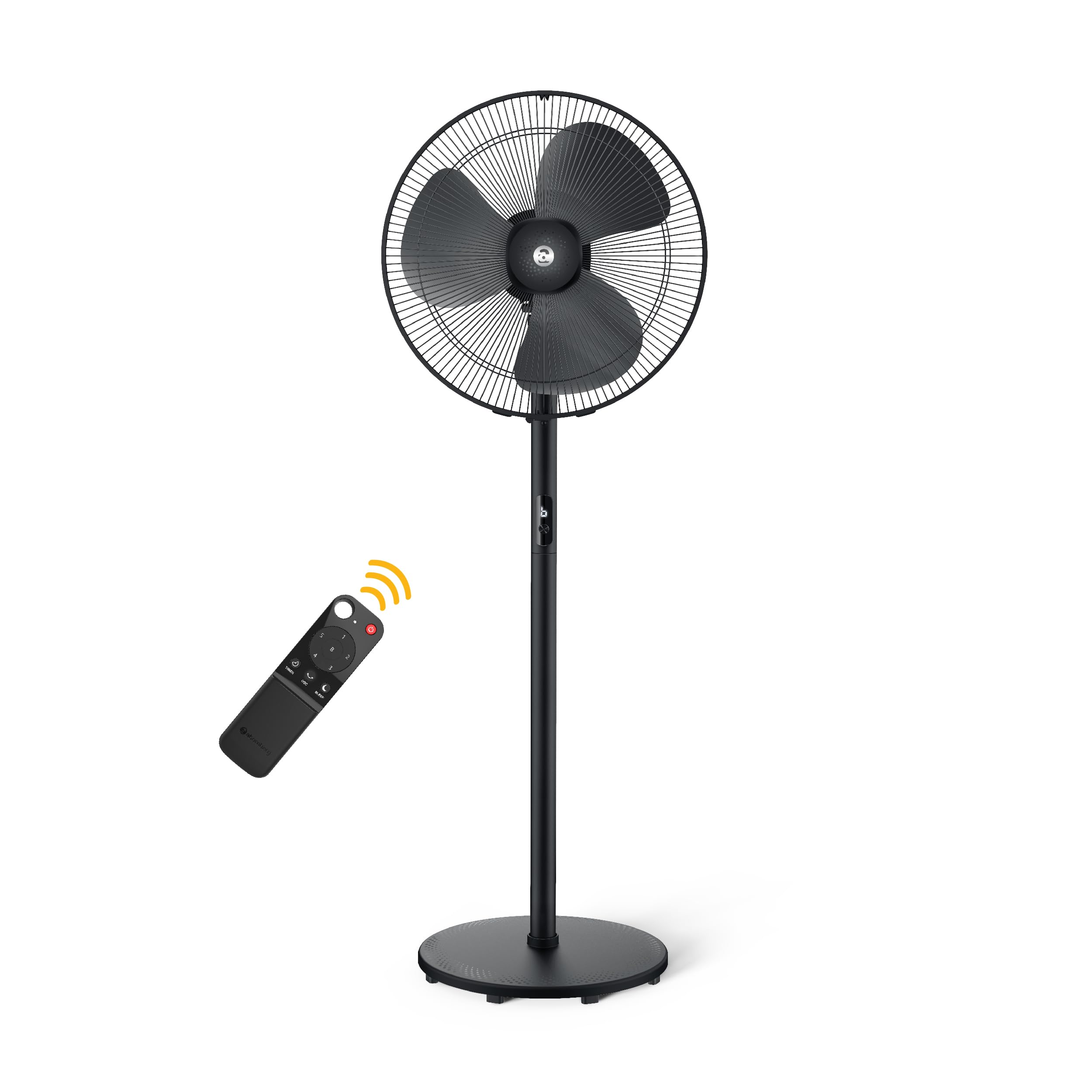 atomberg Renesa 400mm Pedestal Fan | 5-star rated | Ideal for Home & Office | Silent BLDC Stand Fan | 6 Speeds | 35W | Remote with Oscillation, Timer, Sleep | 2 Years Warranty (Midnight Black)