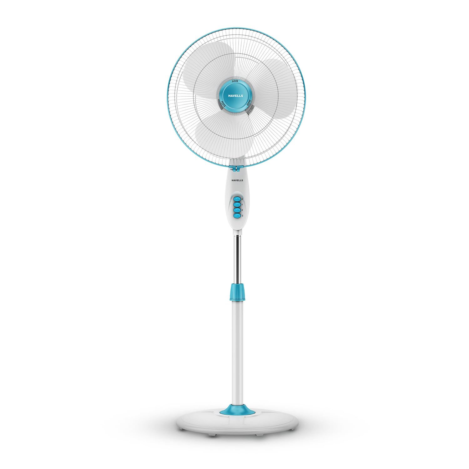 Havells Gatik Pro 400mm Pedestal Fan| 120 Ribs Guard for Safety| Smooth Oscillation| Heavy Base| ISI Marked | 2 Year Warranty | Blue — VK Furniture & Electronics | VK Furniture Mangalore