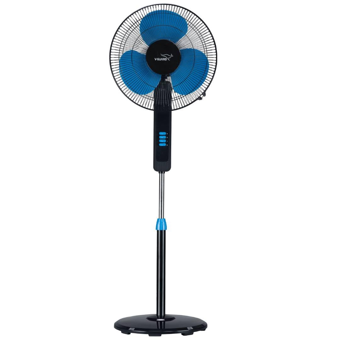 V Guard Esfera STS Plus Neo 2-in-1 Pedestal & Table Fan 400mm | 1350 RPM High-Speed Motor | ~70 m³/min Air Delivery | 3 Speed | Smooth Oscillation & Tilt Control | Thermal Protection | Blue Black
