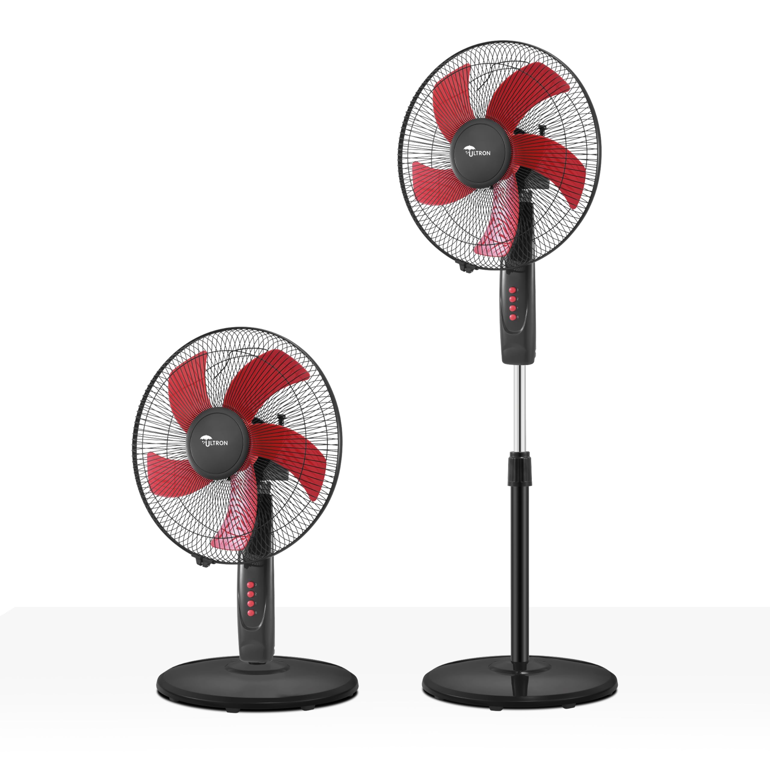 ULTRON Fivesta 2 in 1 Pedestal & Table Fan (16 Inch) | 65W Powerful Motor | 70 CMM Air Delivery | 5 Blade Sweep | Thermal Overload Protection | Adjustable Height | 2 Year Warranty — VK Furniture & Electronics | VK Furniture Mangalore