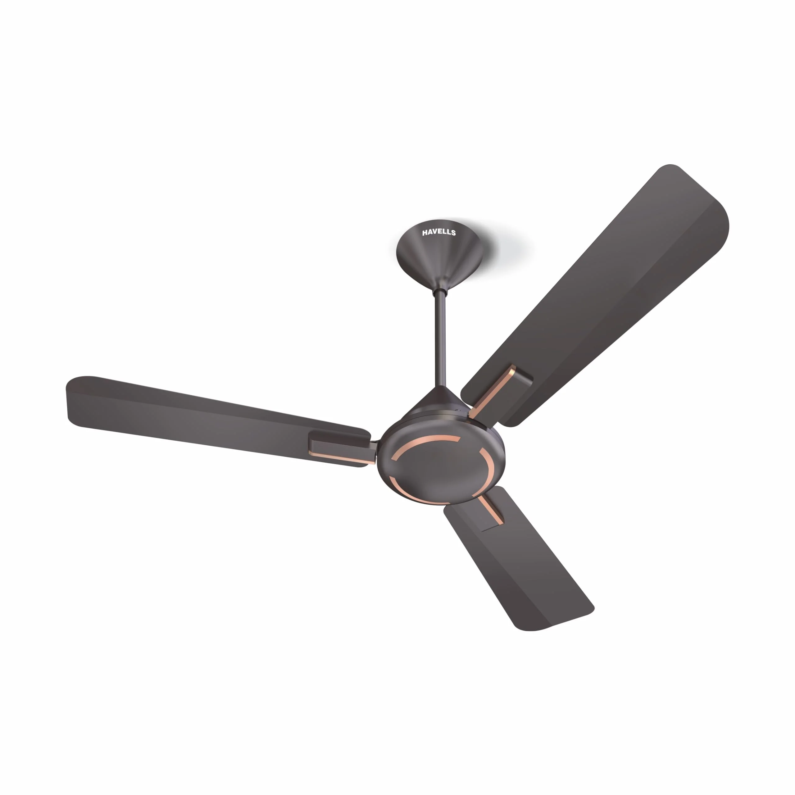 Havells 1200mm Ambrose Energy Saving High Speed Ceiling Fan|Premium Finish, Deco.Fan, Elegant Looks, High Air Delivery, 100% Pure Copper Motor|2 Yr Warranty by Brand | (Pack of 1, Copper) — VK Furniture & Electronics | VK Furniture Mangalore