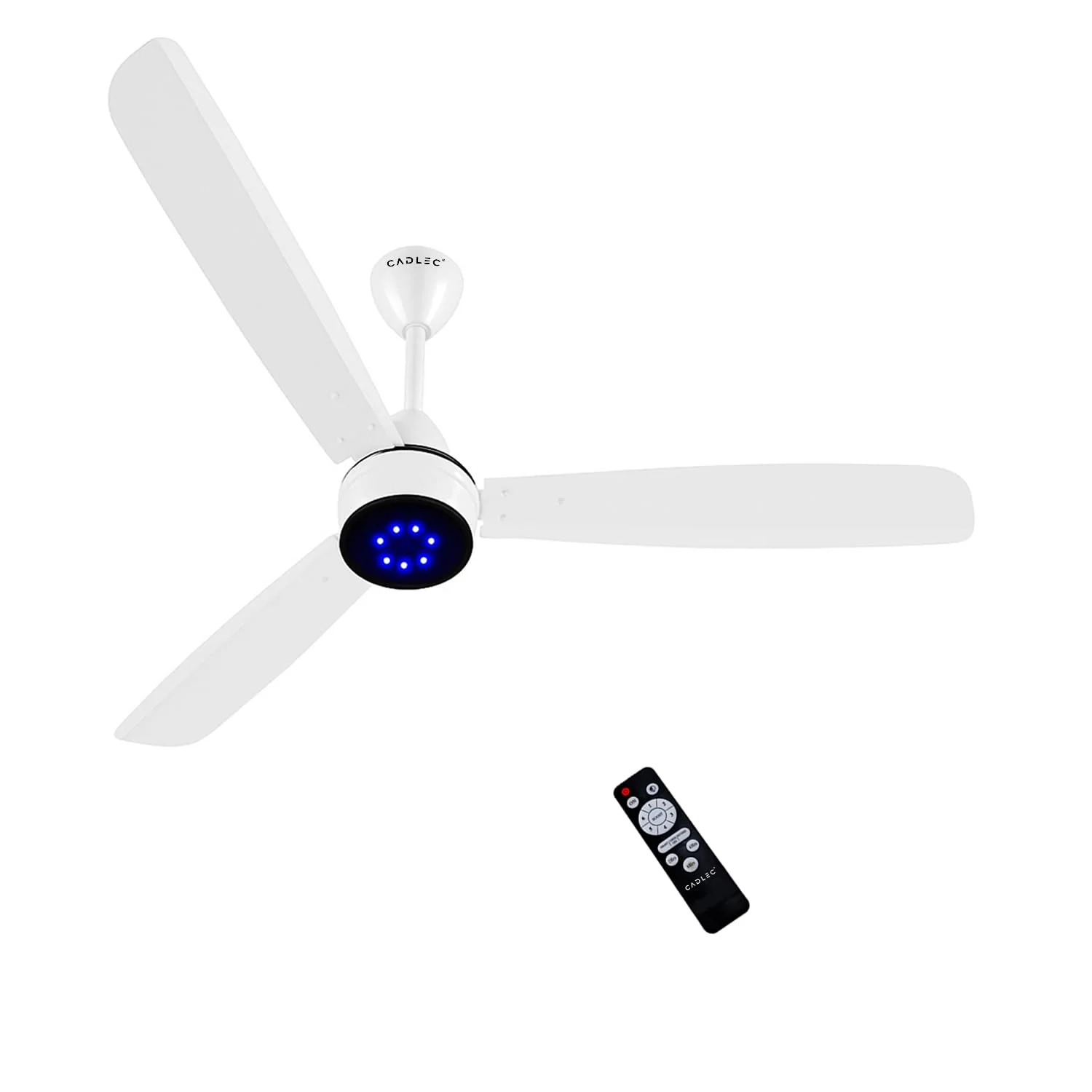 CADLEC Grevity 1200mm/48 inch BLDC Ceiling Fan | BEE Star Rated Energy Efficient | Ultra High Speed Motor | Perfect for Home, Living Rooms & Bedrooms | 5-Year Warranty | White-Pack of 1 — VK Furniture & Electronics | VK Furniture Mangalore