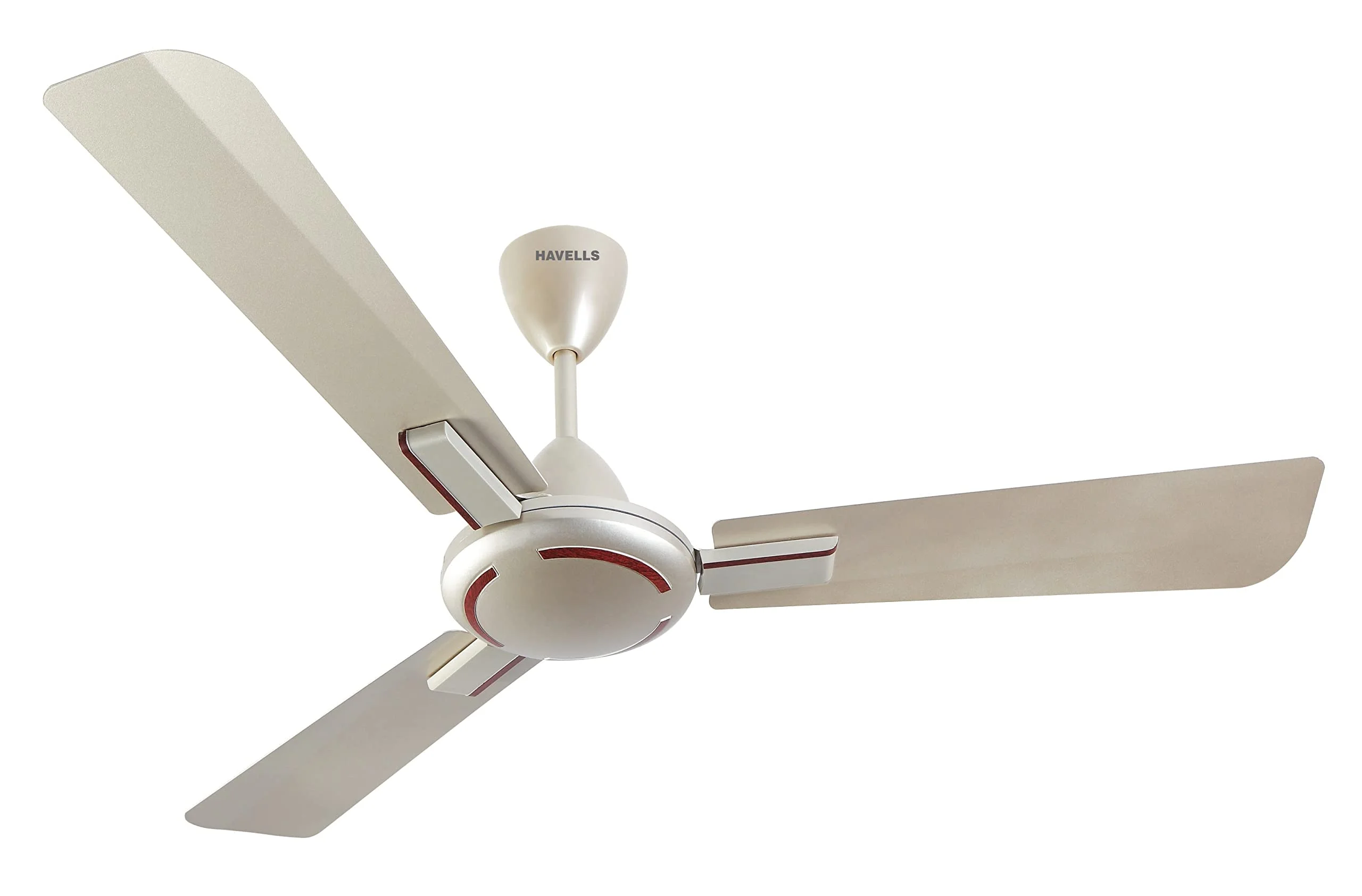 Havells 1200mm Ambrose Energy Saving High Speed Ceiling Fan|Premium Finish, Deco.Fan, Elegant Looks, High Air Delivery, 100% Pure Copper Motor|2 Yr Warranty by Brand | (Pack of 1, Gold Mist Wood) — VK Furniture & Electronics | VK Furniture Mangalore