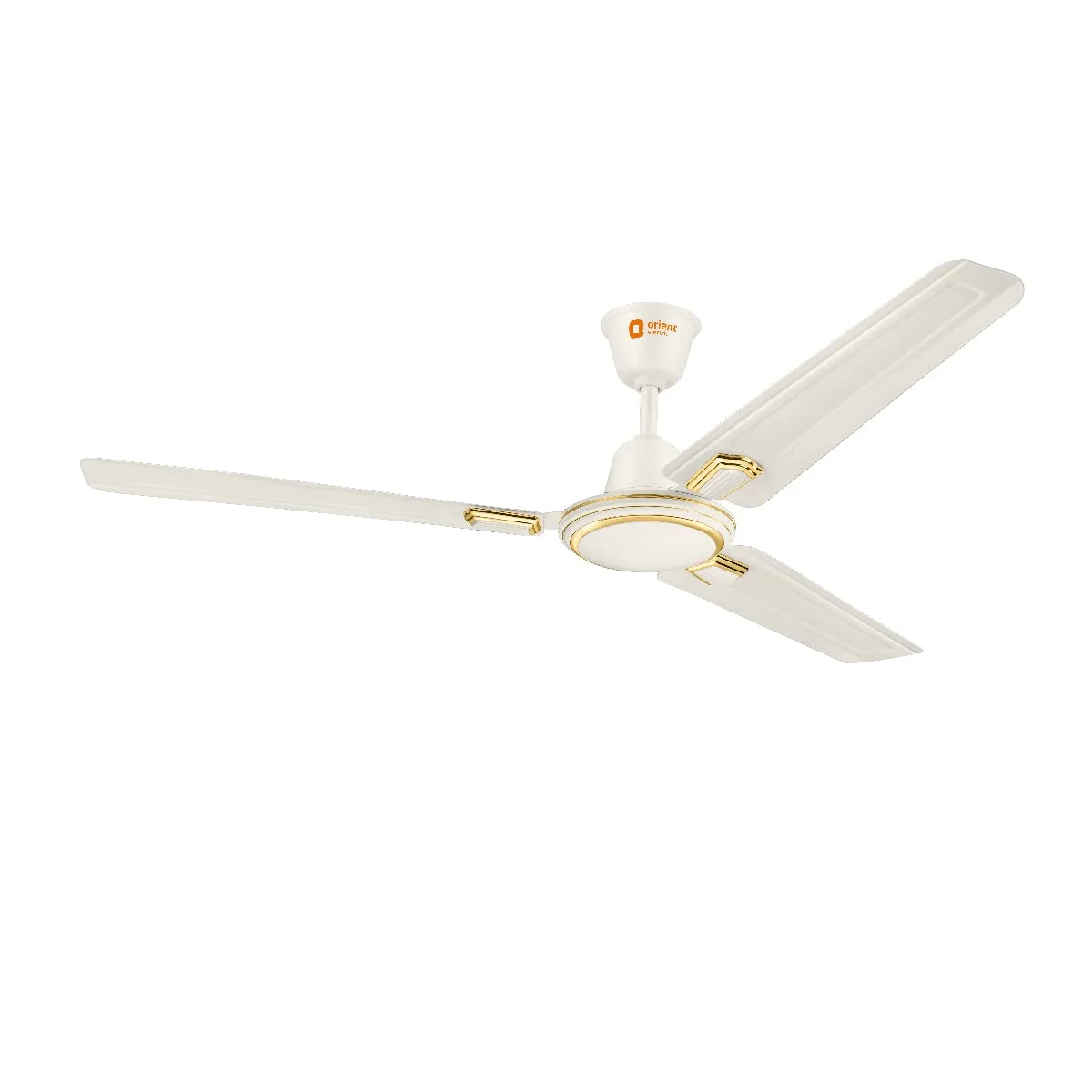 Orient Electric 1200 mm Pacific Air Déco| Decorative ceiling fan | Powerful airflow| BEE 1 Star Rated | 2-year warranty | Ivory Gold, pack of 1 — VK Furniture & Electronics | VK Furniture Mangalore