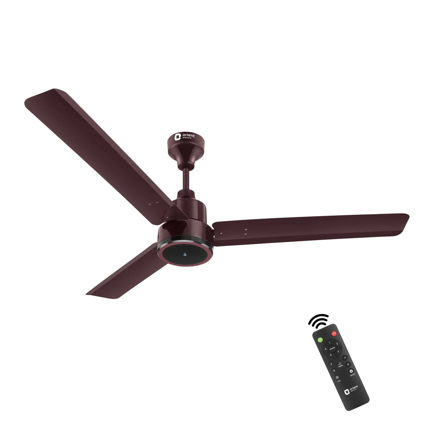 Orient Electric 1200 mm Zeno BLDC | BLDC energy saving ceiling fan with Remote |BEE 5-star rated | Saves up to 50% on electricity bills | 3-year warranty by Orient | Brown, pack of 1 — VK Furniture & Electronics | VK Furniture Mangalore