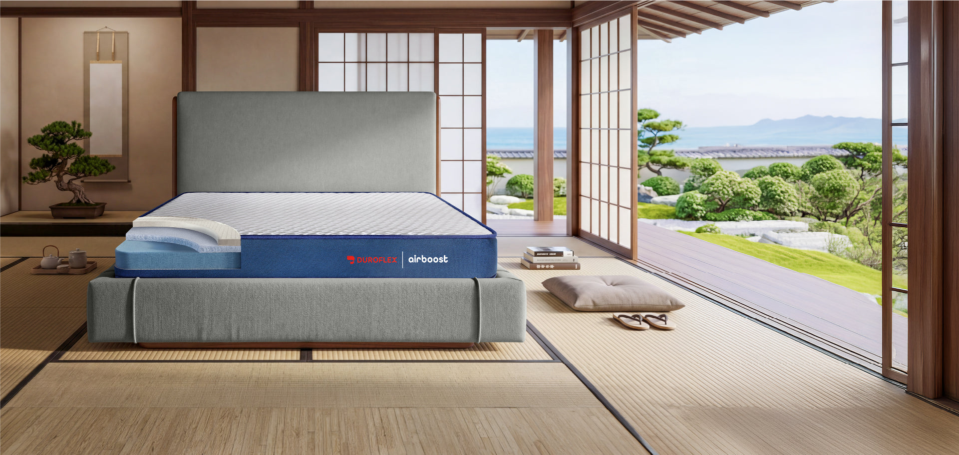 Duropedic Airboost Livein Mattress | 1 lakh+ Adaptive Nano fibres | Medium Firm | 10 yr warranty | 100 nights trial