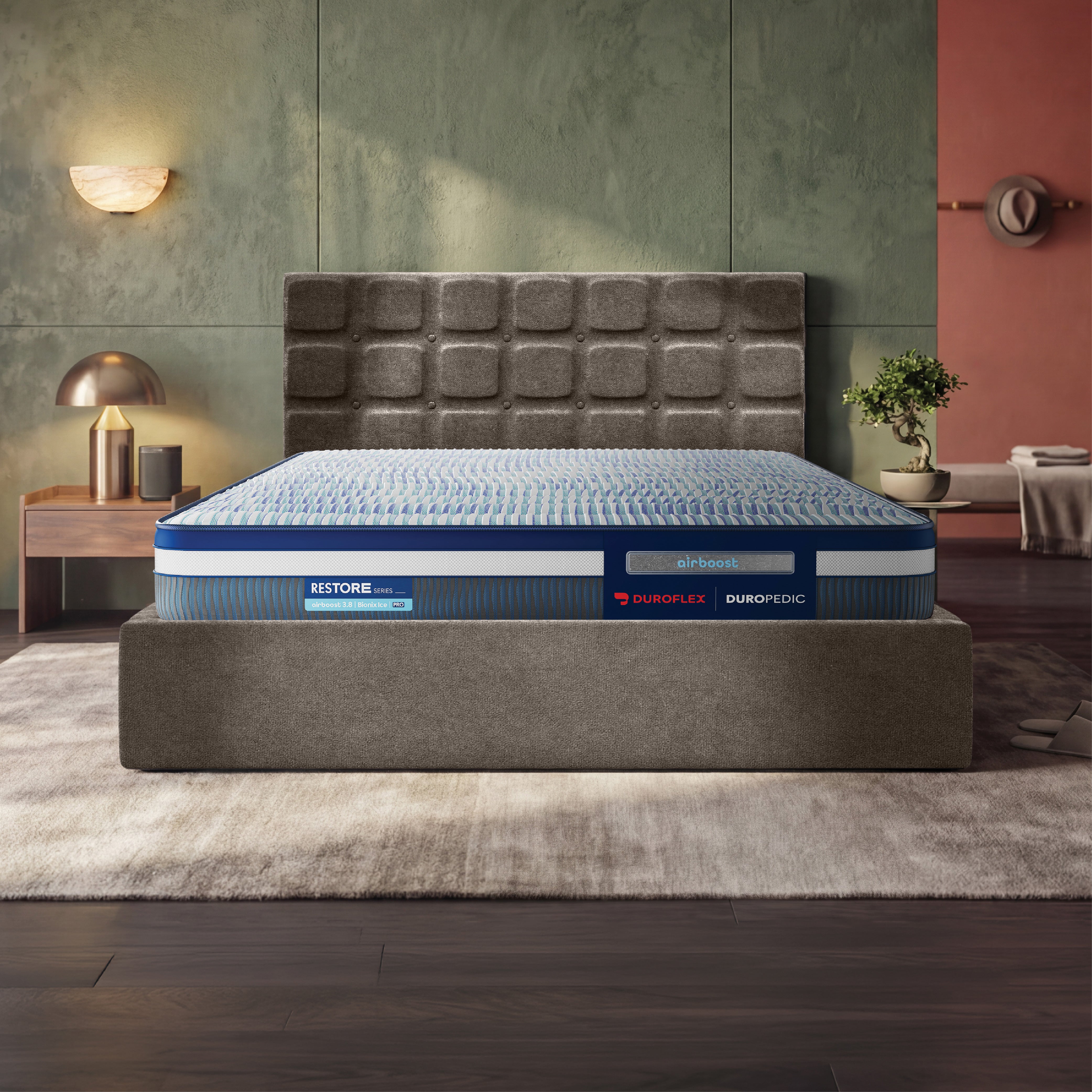 Zuri Hydraulic Upholstered Bed with Storage - Sepia Tint Brown