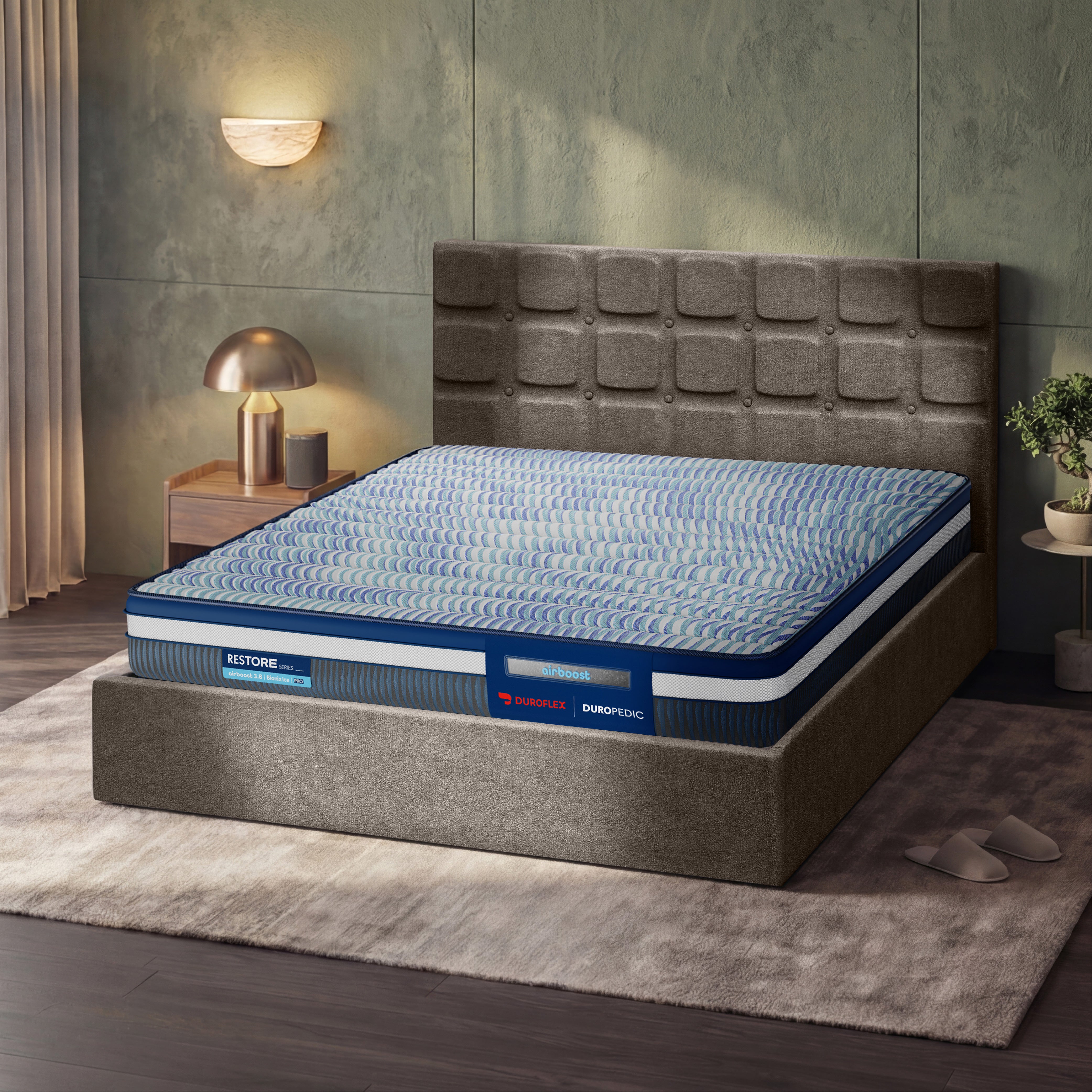 Zuri Hydraulic Upholstered Bed with Storage - Sepia Tint Brown