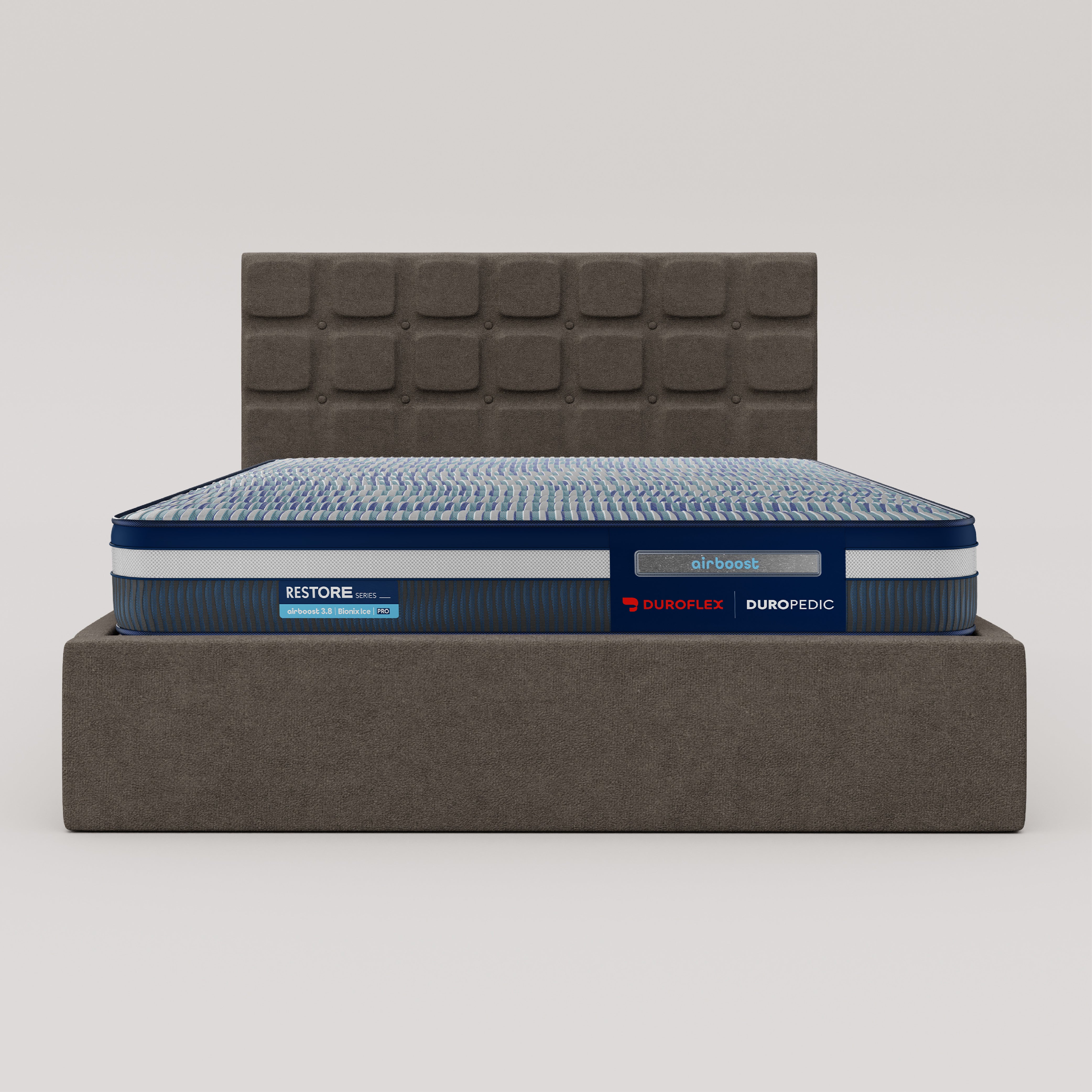 Zuri Hydraulic Upholstered Bed with Storage - Sepia Tint Brown