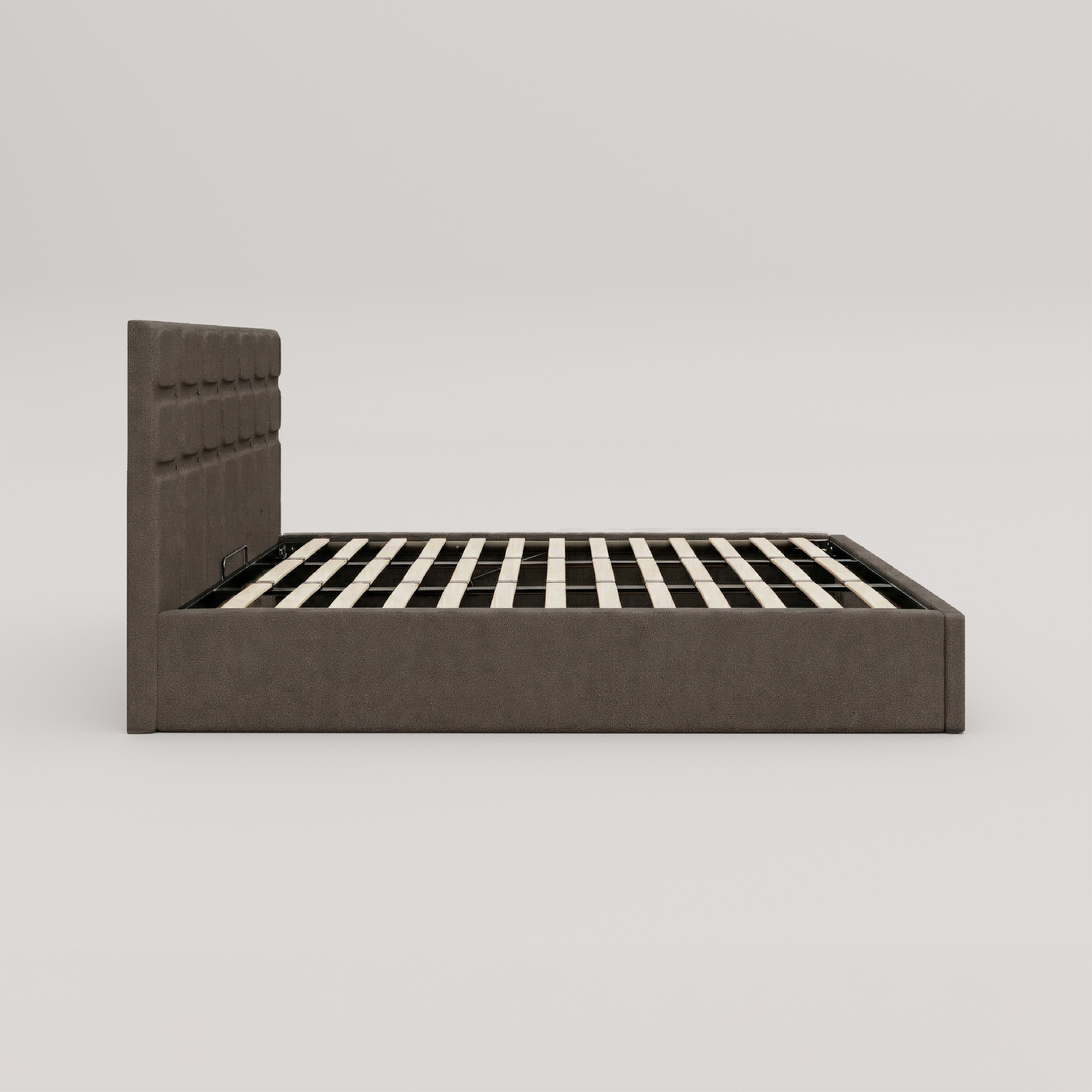 Zuri Hydraulic Upholstered Bed with Storage - Sepia Tint Brown