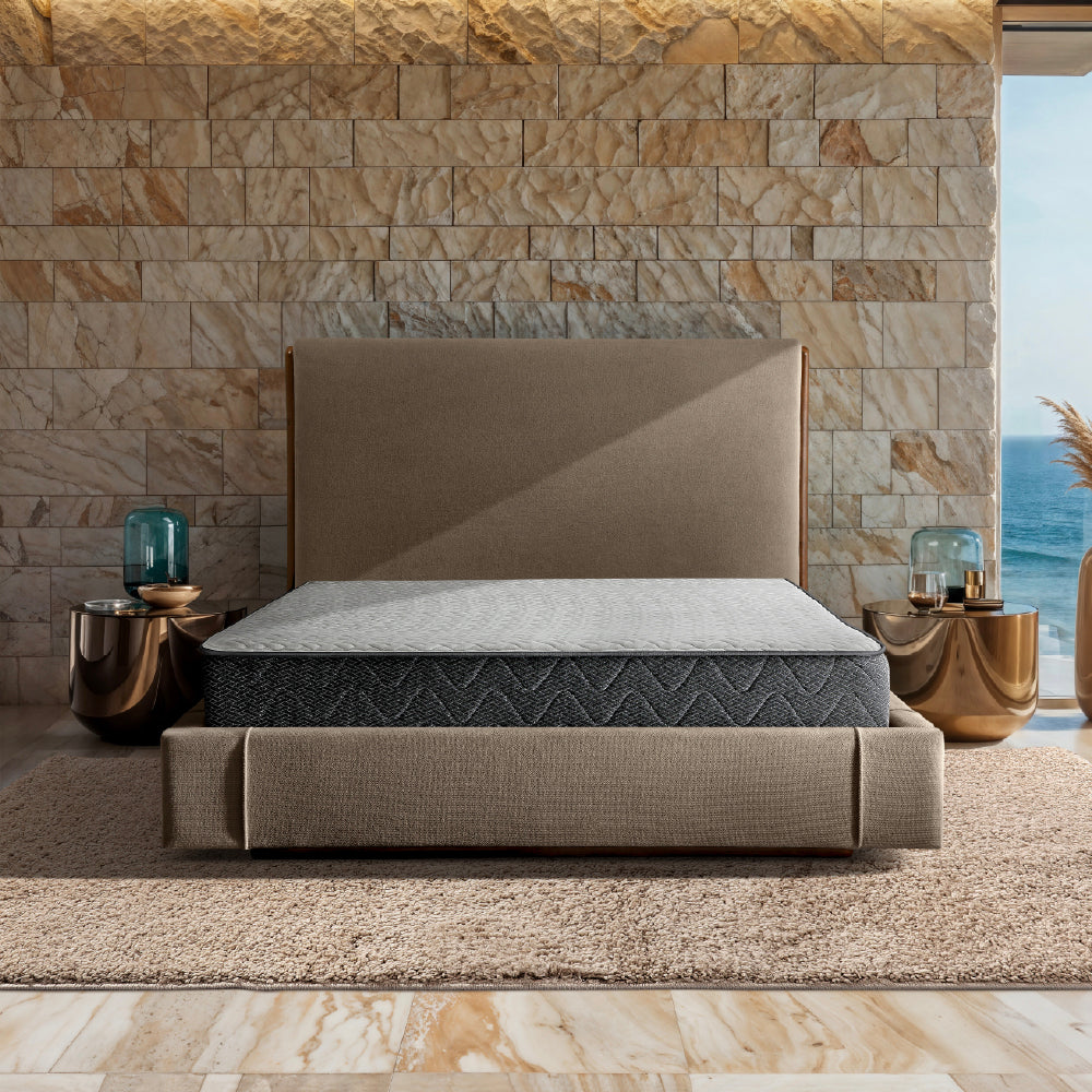 Elise Upholstered Platform Bed - Sepia Tint Brown