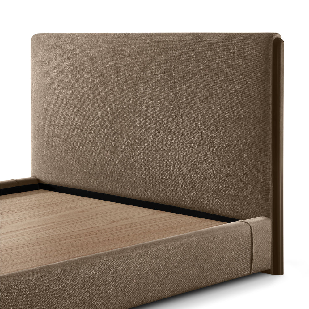 Elise Upholstered Platform Bed - Sepia Tint Brown